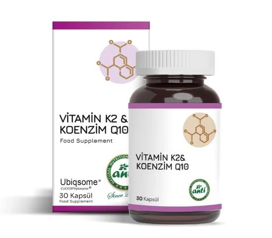 ANTİ Koenzim Q10 & Vitamin K2 Vcaps 30 Kapsül