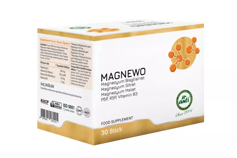 ANTİ Magnewo Daily Magnezyum & B2 B3 B6 Vitamini 30 Saşe