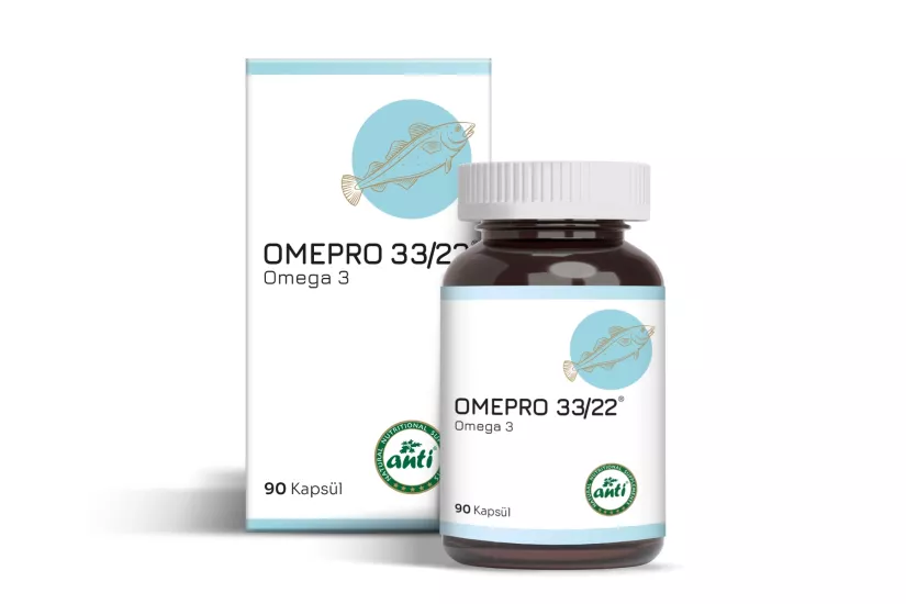 ANTİ Omepro 33/22 Omega-3 Trigliserid Form Balık Yağı Licaps 90 Kapsül