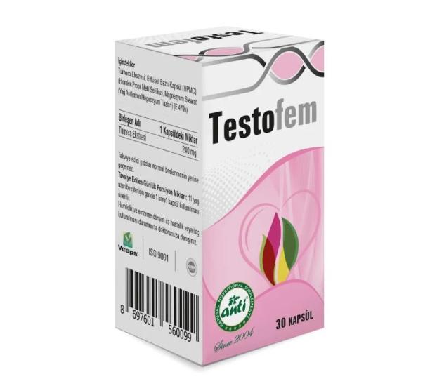 ANTİ Testofem Damiana (Turnera) Ekstresi Vcaps 30 Kapsül