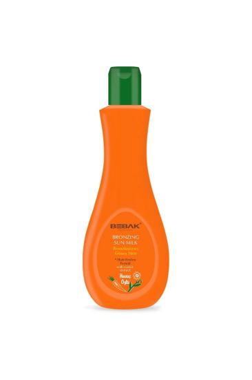 BEBAK Bronzlaştırıcı Havuç Özlü Güneş Bakım Sütü - Şişe 215 ML
