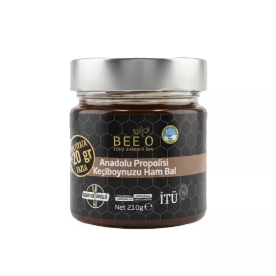 BEEO Propolis Keçiboynuzu Ham Bal Karışımı 210 Gr