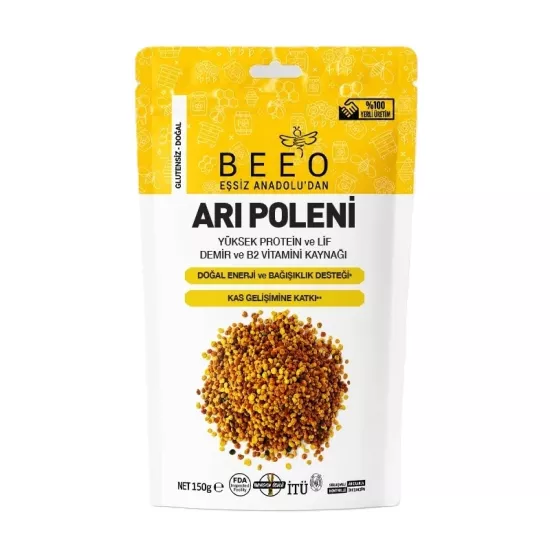 BEEO Arı Poleni (Doğal Enerji Yüksek Protein) 150 Gr