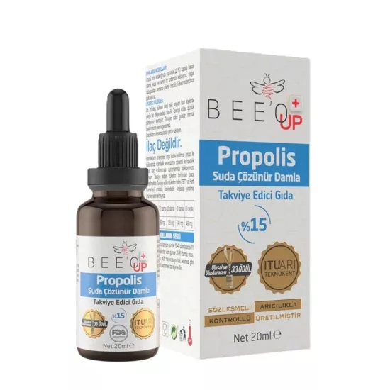 BEEO UP Propolis Suda Çözülebilir (%15) Damla 20 ML