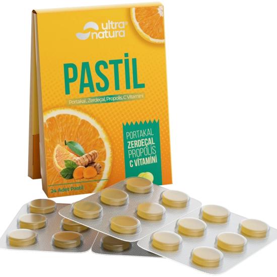 ULTRA NATURA Pastil (Portakal, Zerdeçal, Propolis) 24 Adet