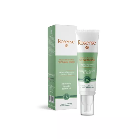 ROSENSE Akne Karşıtı Yüz Bakım Kremi Yatıştırıcı & Nemlendirici 50 ML